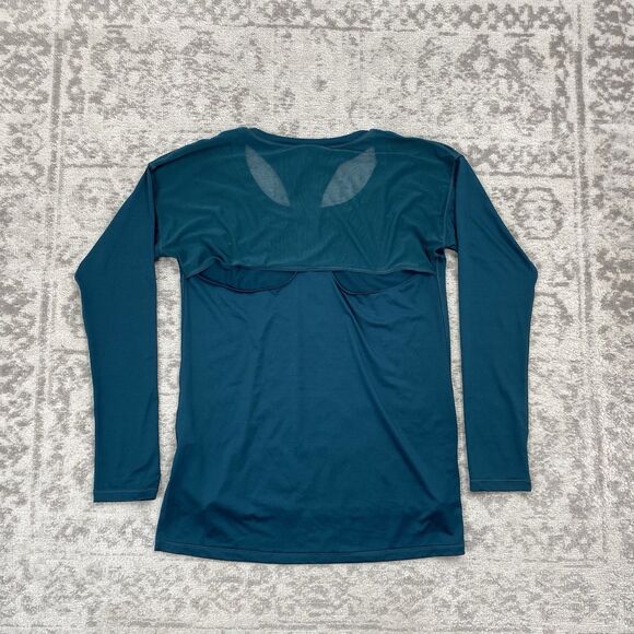 Calia by Carrie Underwood Long Sleeve Mesh Back Top Deep Teal Womens Size XS - Picture 5 of 5